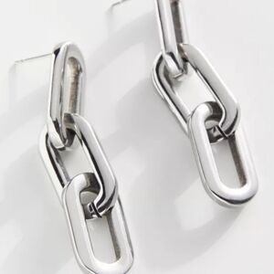 Silver Chain Link Earrings